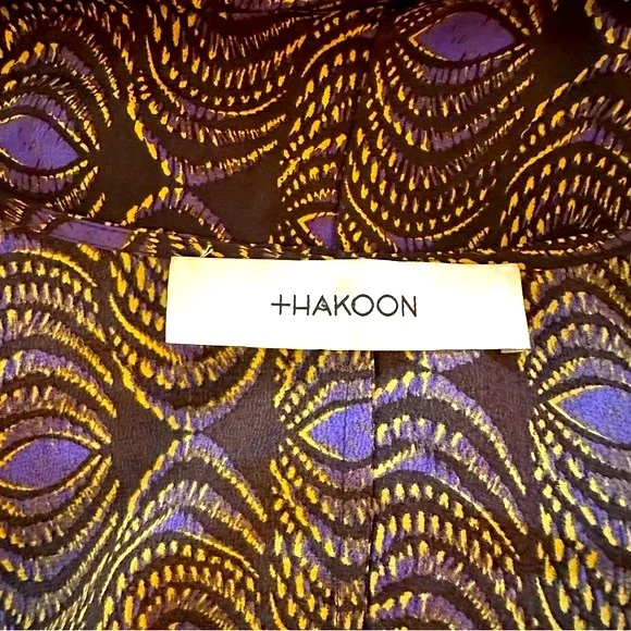Thakoon Silk Peacock Print Dress size 6
